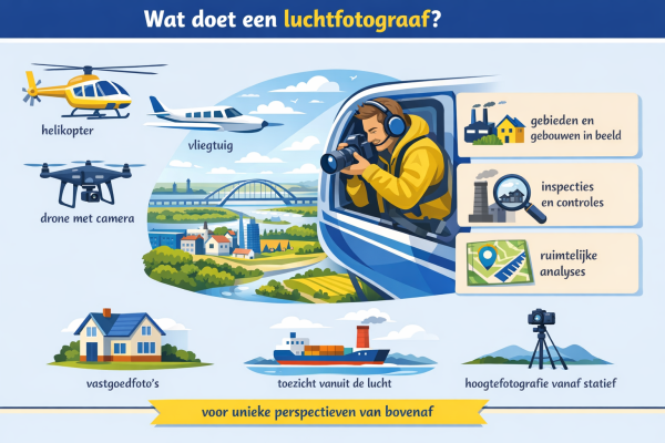 Alles over het beroep luchtfotograaf Wat doet een luchtfotograaf